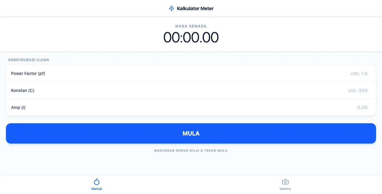 Screenshot sebenar Kalkulator Meter